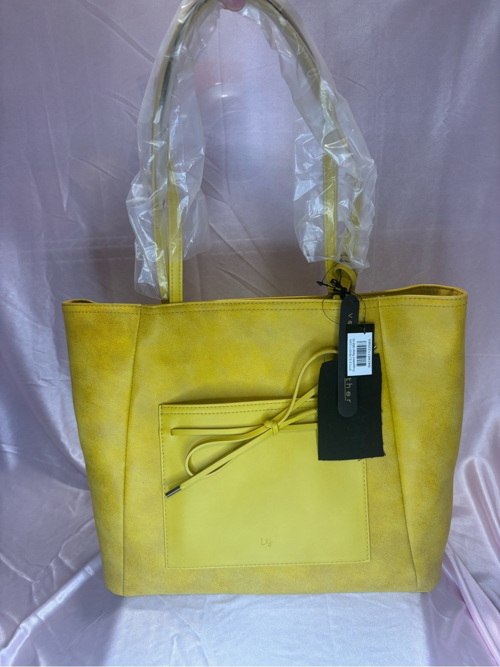 NWT Me & Joe Gypset Yellow Tote Bag with Pouch